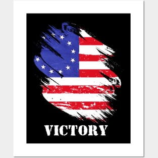 Betsy Ross Victory 1776 american flag Posters and Art